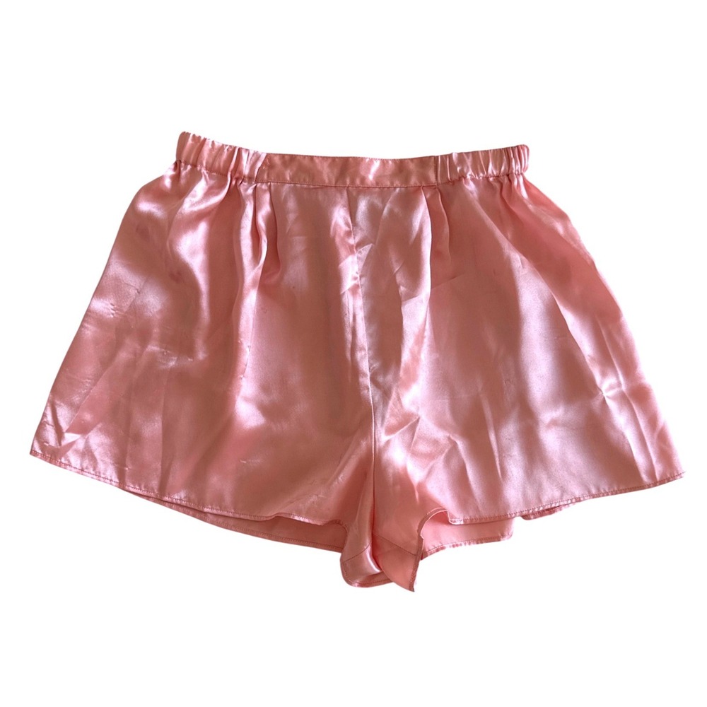 Vintage Victoria's Secret Satin Boxers Rare Gold Label Sleep Shorts Date Night S